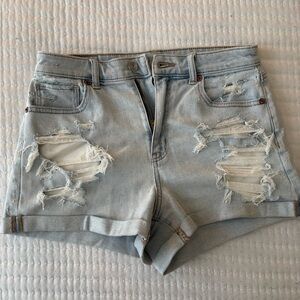 American Eagle Outfitters “Mom Short”Distressed Denim Cutoff Shorts